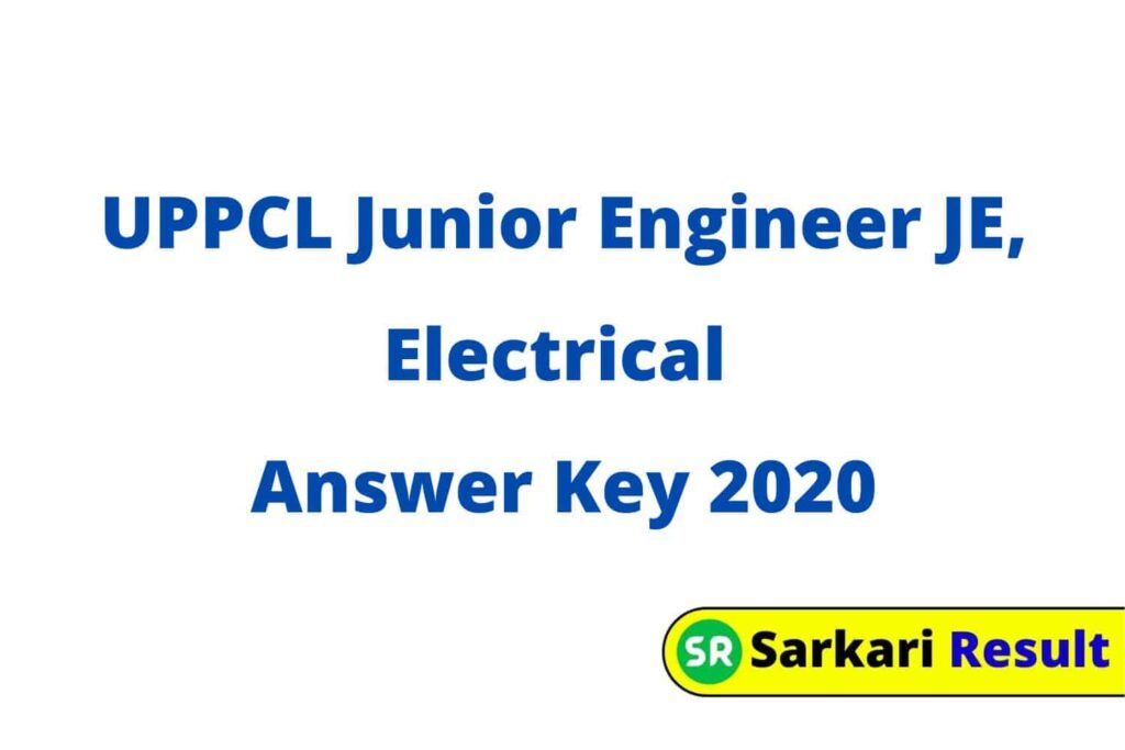 UPPCL JE 2020 Answer Key